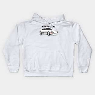 supercar 911 carrera rs turbo 1972 white black Kids Hoodie